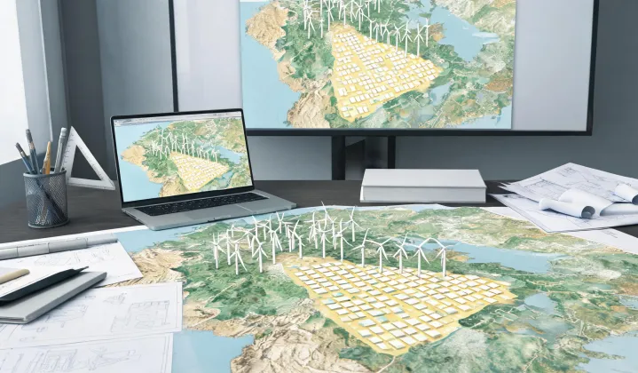 Solar and wind project coordination map